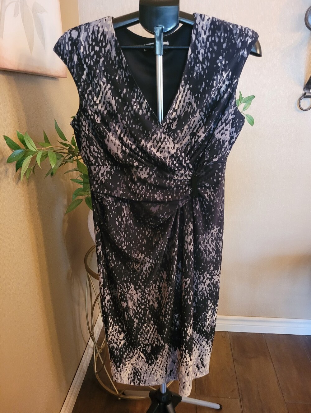 Cleo Sleeveless Faux Wrap Dress